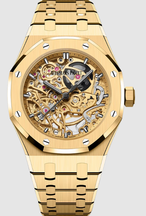 Review 15467BA.OO.1256BA.01 Audemars Piguet Royal Oak 37 Double Balance Wheel Openworked Yellow Gold replica watch